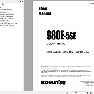 Komatsu 980E-5SE Shop Manual CEBM037600
