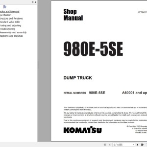 Komatsu 980E-5SE Shop Manual CEBM037601
