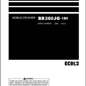 Komatsu BR380JG-1E0 Operation & Maintenance Manual PEN01800-00