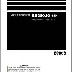 Komatsu BR380JG-1E0 Operation & Maintenance Manual TEN01083-00
