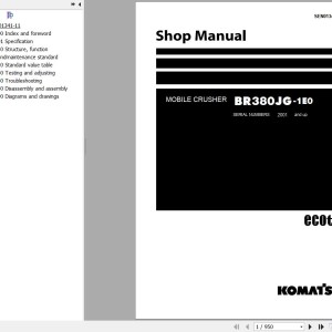 Komatsu BR380JG-1E0 Shop Manual SEN01341-11