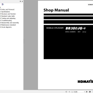 Komatsu BR380JG-3 Shop Manual SEN06703-06