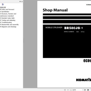 Komatsu BR580JG-1 Shop Manual SEN02602-08