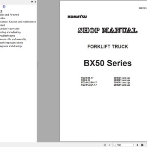 Komatsu BX50 Series Shop Manual BEB17E1-07