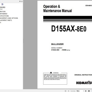 Komatsu D155AX-8E0 Operation & Maintenance Manual EENAM03782
