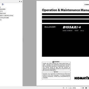 Komatsu D155AXI-8 Operation & Maintenance Manual TEN00839-04