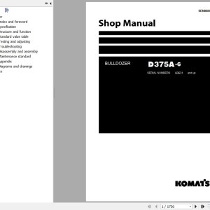 Komatsu D375A-6 Shop Manual SEN06849-01