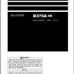 Komatsu D375A-6R Operation & Maintenance Manual TEN00885-04