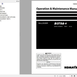 Komatsu D375A-8 Operation & Maintenance Manual TEN01021-01