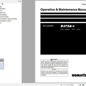Komatsu D375A-8 Operation & Maintenance Manual TEN01030-03