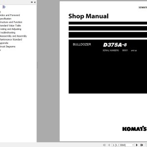 Komatsu D375A-8 Shop Manual SEN06708-08