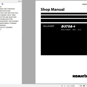 Komatsu D375A-8 Shop Manual SEN06729-01