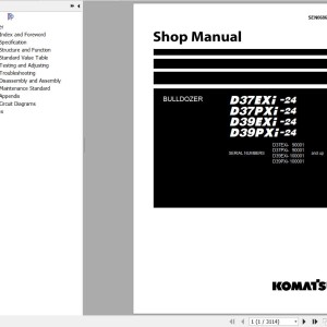 Komatsu D37PXI-24 to D39PXI-24 Shop Manual SEN06869-07