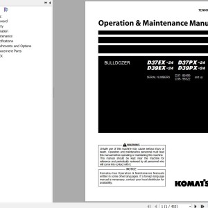 Komatsu D39EX-24 to D39PX-24 Operation & Maintenance Manual TEN00897-02