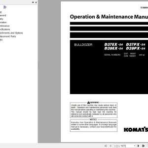 Komatsu D39EX-24 to D39PX-24 Operation & Maintenance Manual TEN00987-08