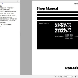 Komatsu D39PXI-24 to D39PXI-24 Shop Manual SEN06869-06