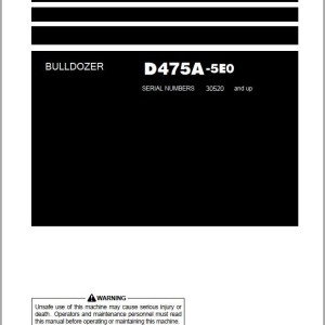 Komatsu D475A-5E0 Operation & Maintenance Manual PEN01269-06