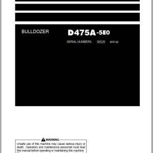 Komatsu D475A-5E0 Operation & Maintenance Manual PEN01270-06