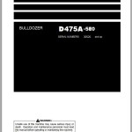 Komatsu D475A-5E0 Operation & Maintenance Manual PEN01271-05