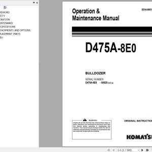 Komatsu D475A-8E0 Operation & Maintenance Manual EENAM03951