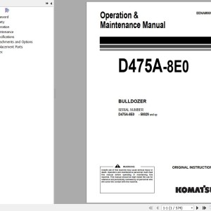 Komatsu D475A-8E0 Operation & Maintenance Manual EENAM03952