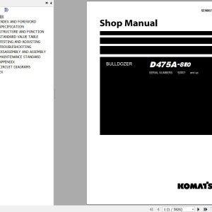 Komatsu D475A-8E0 Shop Manual SEN06781-04