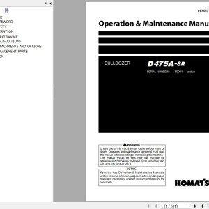 Komatsu D475A-8R Operation & Maintenance Manual PEN01711-02