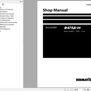 Komatsu D475A-8R Shop Manual SEN06892-04