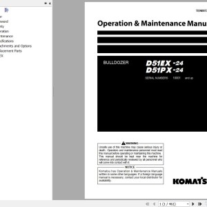 Komatsu D51EX-24 D51PX-24 Operation & Maintenance Manual TEN00770-02