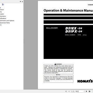 Komatsu D51EX-24 D51PX-24 Operation & Maintenance Manual TEN00898-02