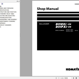 Komatsu D51EXI-24 D51PXI-24 Shop Manual SEN06850-07