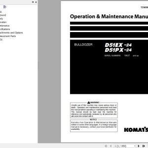 Komatsu D51PX-24 D51PX-24 Operation & Maintenance Manual TEN00865-02