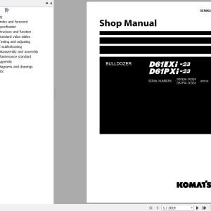 Komatsu D61EXI-23 D61PXI-23 Shop Manual SEN06256-11