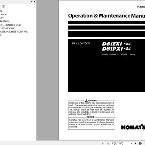 Komatsu D61EXI-24 D61PXI-24 Operation & Maintenance Manual PEN01849-00
