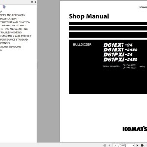 Komatsu D61EXI-24 to D61PXI-24E0 Shop Manual SEN06856-06
