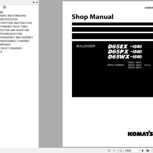 Komatsu D65EX-18E0 D65PX-18E0 D65WX-18E0 Shop Manual SEN06897-04