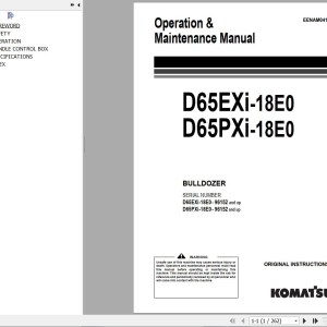 Komatsu D65EXI-18E0 D65PXI-18E0 Operation & Maintenance Manual EENAM04171