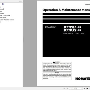 Komatsu D71PXI-24 D71PXI-24 Operation & Maintenance Manual PEN02049-00