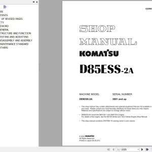 Komatsu D85ESS-2A Shop Manual SEBM002908