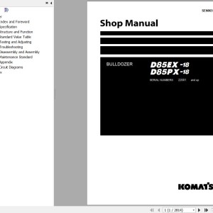 Komatsu D85EX-18 D85PX-18 Shop Manual SEN06517-12