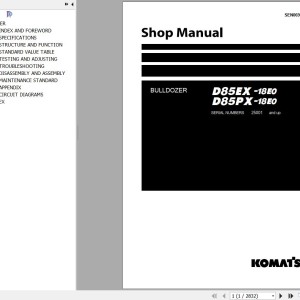 Komatsu D85EX-18E0 D85PX-18E0 Shop Manual SEN06909-02