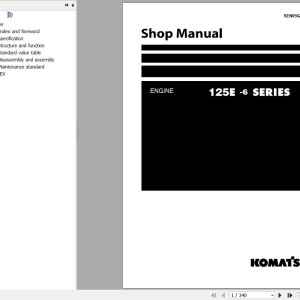 Komatsu Engine 125E-6 Series Shop Manual SEN05624-05