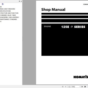 Komatsu Engine 125E-7 Series Shop Manual SEN06495-11