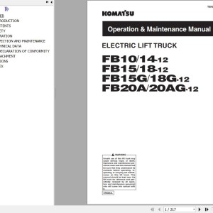 Komatsu FB10-12 to FB20AG-12 Operation & Maintenance Manual TEN00717-07