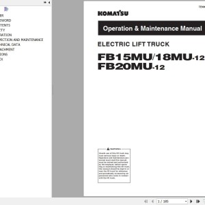 Komatsu FB15MU FB18MU-12 FB20MU-12 Operation & Maintenance Manual TEN00720-04