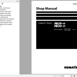 Komatsu FB25-12 FB30-12 Shop Manual SEN06636-06