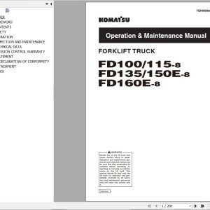Komatsu FD100-8 to FD160E-8 Operation & Maintenance Manual TEN00560-14