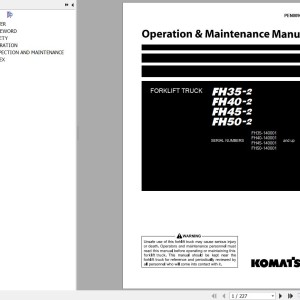 Komatsu FH35-2 to FH50-2 Operation & Maintenance Manual PEN00963-04