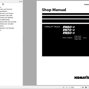 Komatsu FH60-2 FH70-2 FH80-2 Shop Manual SEN06640-08