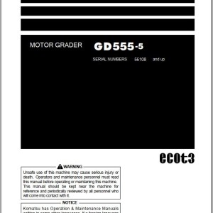 Komatsu GD555-5 Operation & Maintenance Manual PEN01014-06
